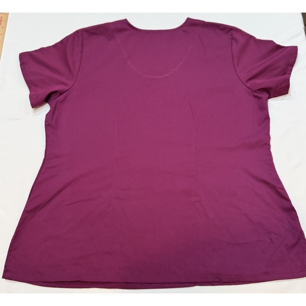 Grey's Anatomy Scrub Top Size XLarge Women Wine Preowned - Picture 2 of 6